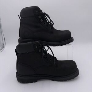 Hawx Women's Black Trooper Lace-Up Comp Toe Work Boots Size 6.5 B RN 138823